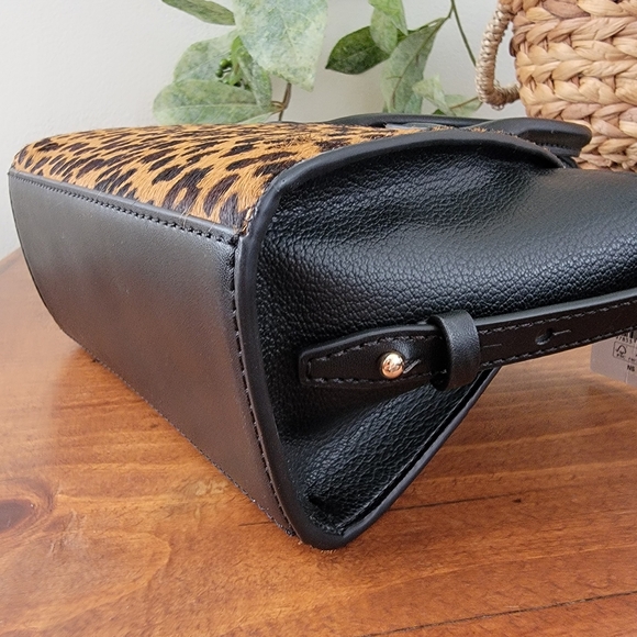 NWT Michael Kors Avril XS Satchel Leather Animal Print Crossbody Bag Purse - Picture 7 of 11